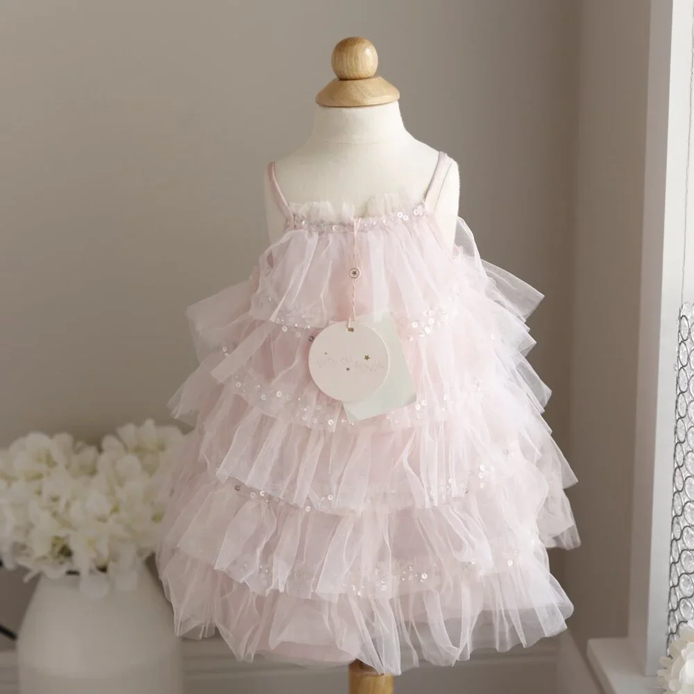 Tutu Du Monde Bebe Tulle Dress Pink Embellished Party Portrait NWT - Picture 2 of 5